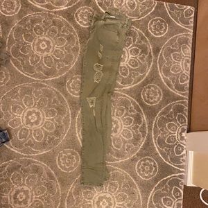 Army green jeans